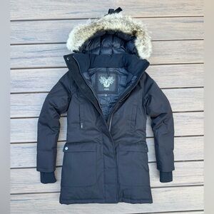 NOBIS Carla Women’s Parka Heavyweight Coat W/ Coyote Fur Hood | Size XS